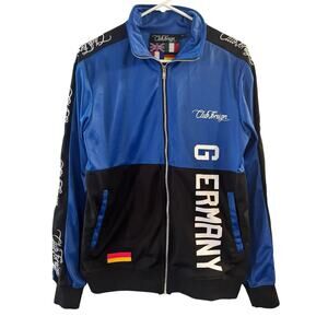 Club Foreign Germany Men’s Track Jacket Size Small Blue Black Sporty